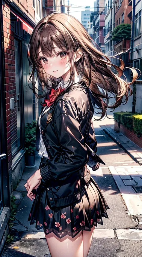 ((Tabletop, Highest quality, High resolution, Hmph, Pixel perfect,  4K, Hmph, Hmph))), One Girl, single, alone, Beauty、The whole body is visible、 ((Mid-wave hair, bangs, Brown Hair)), ((Brown eyes, Beautiful eyelashes, Realistic eyes)), ((Detailed face, bl...