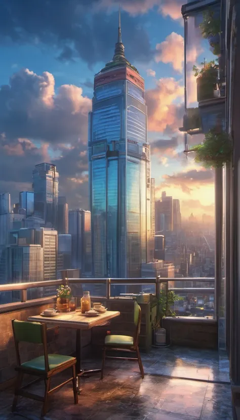 (masterpiece:1.2), best quality,pixiv,cozy animation scenes,
scenery, cityscape, city, skyscraper, building, window, cloud, sky,...