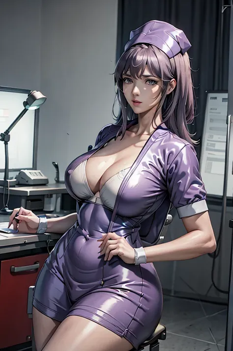 nurse uniform,hospital, latex nurse suit,nurses,busty,elbow gloves,labcoat,grey hair woman,red eyes , gigantic ,medical instruments,asian nurse,two nurses,speculum,examination room,oversize ,big ass ,strap on, lay on table ,legs spreaded,giving birth,gyno ...