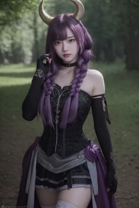 cinematic film, realistic photograph,
aura the guillotine, aura the guillotine, long hair, (purple eyes:1.1), purple hair, braid...