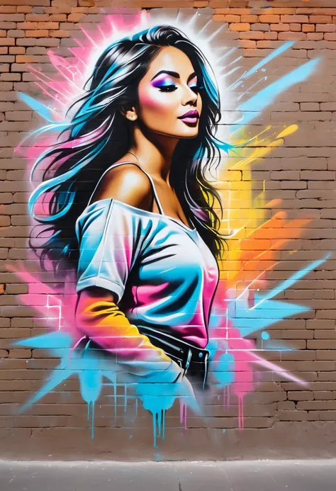 graffiti, pastel, graffiti on brick wall, spray paint on wall, colorful graffiti, street art, spray paint, street canvas, graffi...