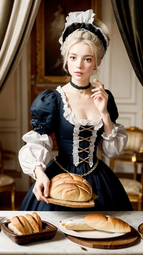 Marie Antoinette eating bread