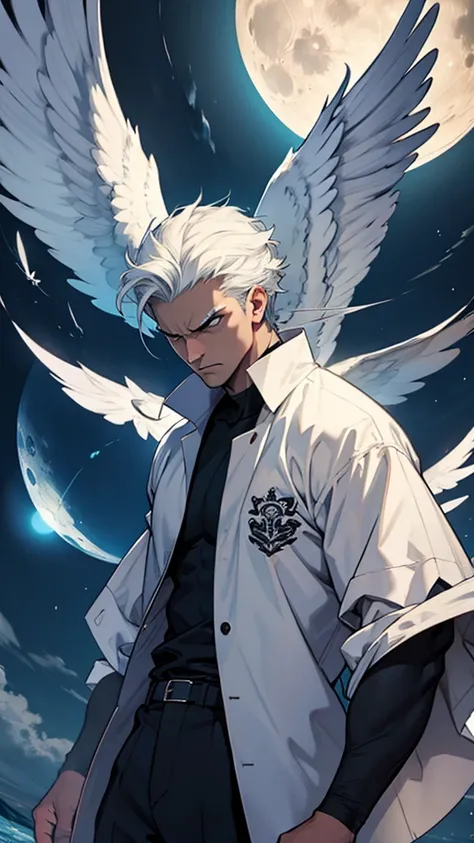 man,angel,angry under the moon 