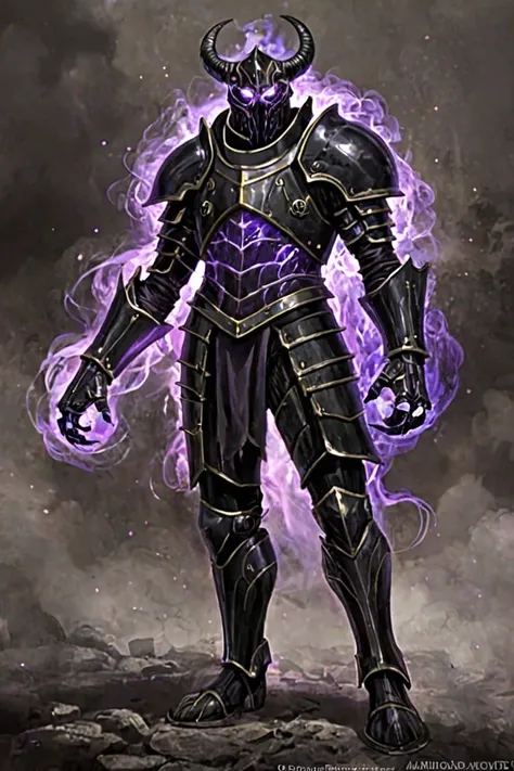 martius_storm demon This creature appears as a body of translucent dark gray, black and purple energy with small motes of purple light winking in and out of existence along its spherical form. It has a head, neck, chest, but its body ends in a tapered whis...