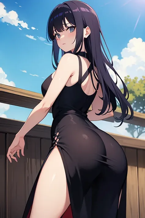 hinata, big ass, tight dress