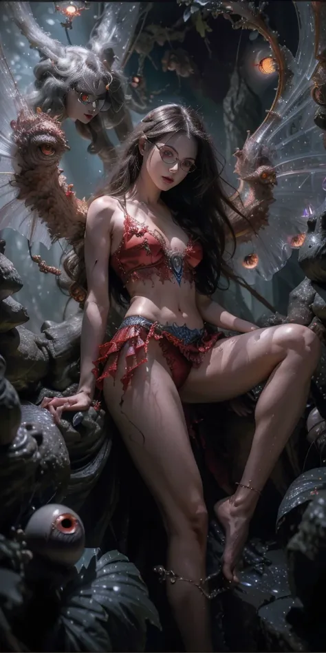 (the best illustrations)、realisitic、ultra-detailliert、the best lighting、best shadows、alluring succubus, ethereal beauty, perched...