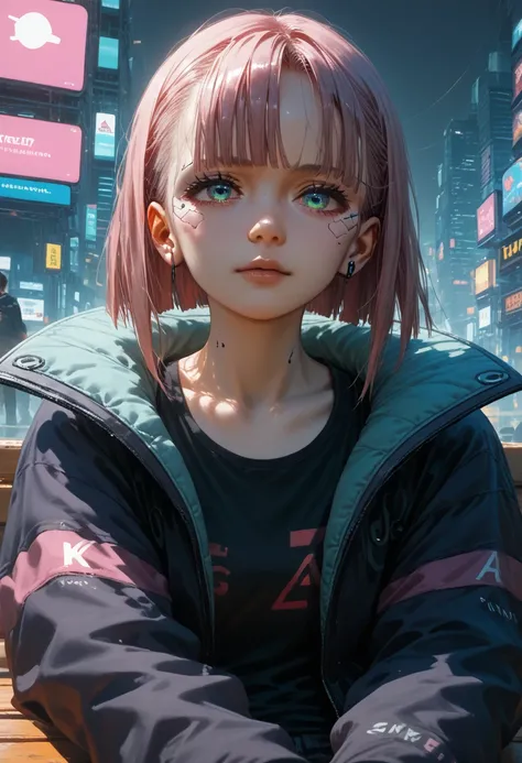 anime characters sitting on a bench with their laptops in front of a fire,cyberpunk anime art, anime style 4k, digital cyberpunk - anime art, cool anime 8k, anime cyberpunk art, Anime Art Wallpaper 4k, anime art wallpaper 4k,cyberpunk anime art, Cyber Styl...