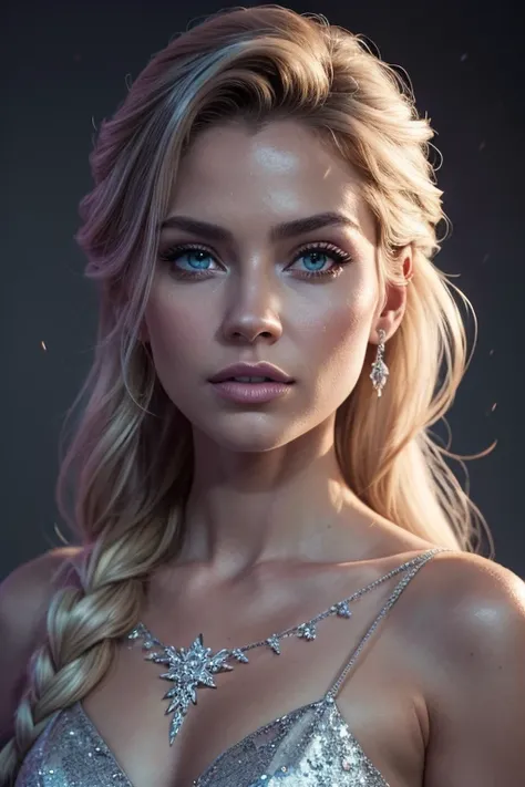 (elsa frozen-rose quartz SU mezclando modelos .) (ультра fьюжн) Highly detailed CG unity 8 K wallpaper, stylish shot, difficult, high detail, dramatic, Highest quality still image of film, very detailed, masterpiece, Best quality, character design, Elsa, E...