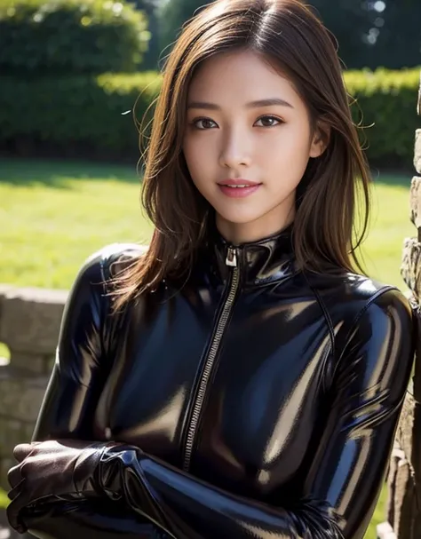 (1 girl)、highest quality、masterpiece、超A high resolution、(Photoreal:1.4)、Raw photo、1 girl、Wet Hair、hot、Sweat、(Wear skin-tight leather racing suits)、female rider、Long sleeve,、Leather Racing Gloves、Portraiture、Shadow、Octane Rendering、8k、Ultra Sharp、Metal、Intr...