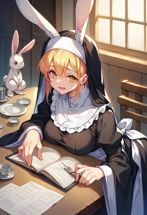 Highest quality, Tabletop, Game CG, (kimono),Maid,Nuns, bunny, 複数のgirl, 6+girl, Bunny ears, Rabbit&#39;s Tail, 6人のgirl, 6人のgirl, lureする, obscene, desire, lure, (Stir),