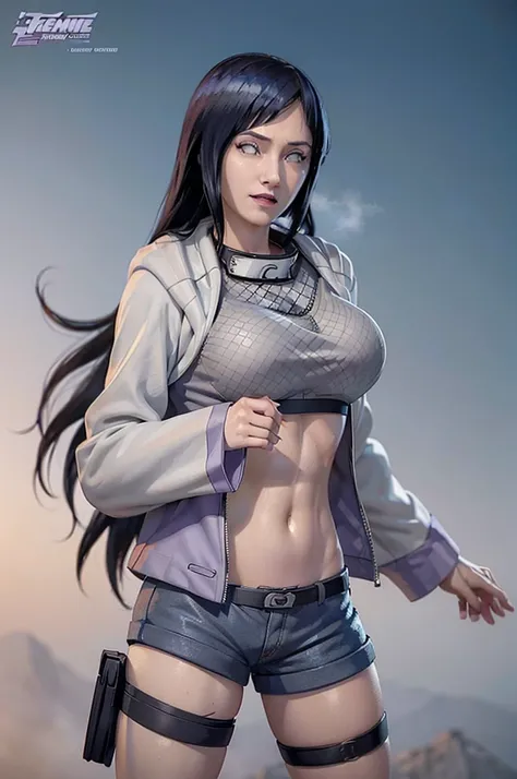 Unbeatable masterpiece, ultra-realistic 8k CG, Perfect artwork, super detailed rendering, Masterpiece artwork, high qualiy, high resolution, detail maniac, highes definition, high qualiy, face detailed, Detailed body limbs, 1girl, solo, Hinata Hinata (Naru...