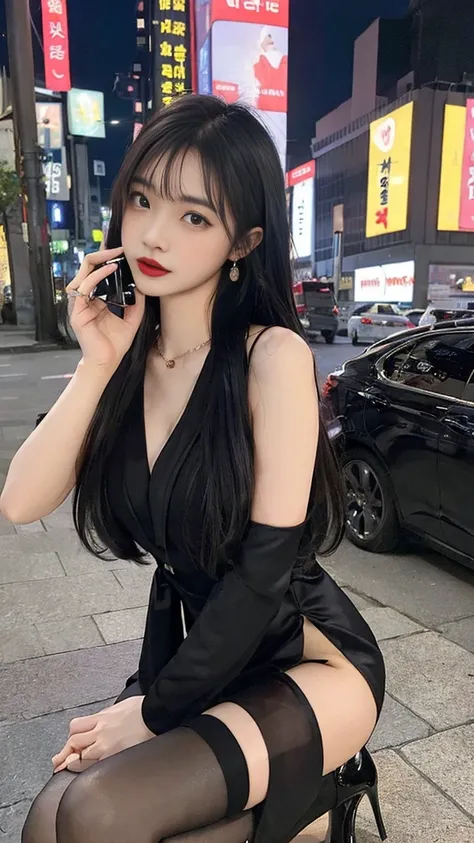  (high quality), (SFW), (vertical split screen:1.6), (Various scans:1.5),  (A middle-aged Korean man enjoying a smartphone chat app with a young, gorgeous Korean prostitute.. : 1.6), (A man is looking at his smartphone and enjoying chatting with a woman fr...