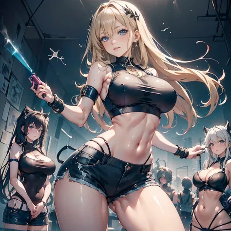 Anime Kawaii sexy Perfect Slim sensual body large breast and huge thighs, An intricate and highly detailed illustration of anime (Young girl) 最high qualiy、best quality image、work of art、adolescent((18-years old、 Becoming、vest bust、medium bust,wide open bre...