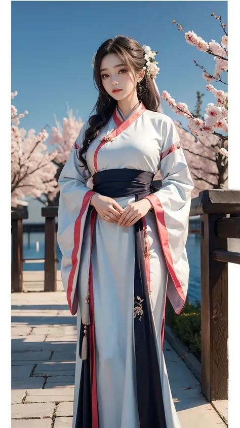 lady，beauty，huger breast in hanfu，mostly,_body,