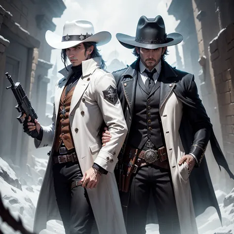 create me an rpg character from tormenta 20, arton, where is a gunslinger sheriff, uses two white revolvers and has a white hat,...