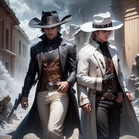 create me an rpg character from tormenta 20, arton, where is a gunslinger sheriff, uses two white revolvers and has a white hat,...