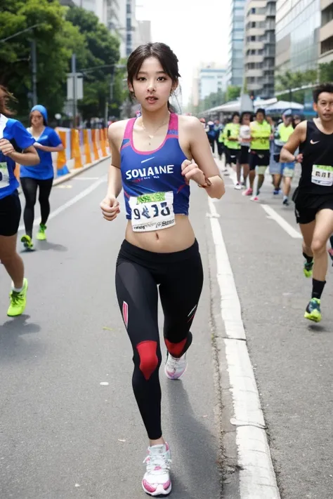 Korean Idol、Half Korean and half French、Marathon runner