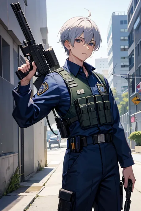 Anime, Swat, 1Men, Gun,