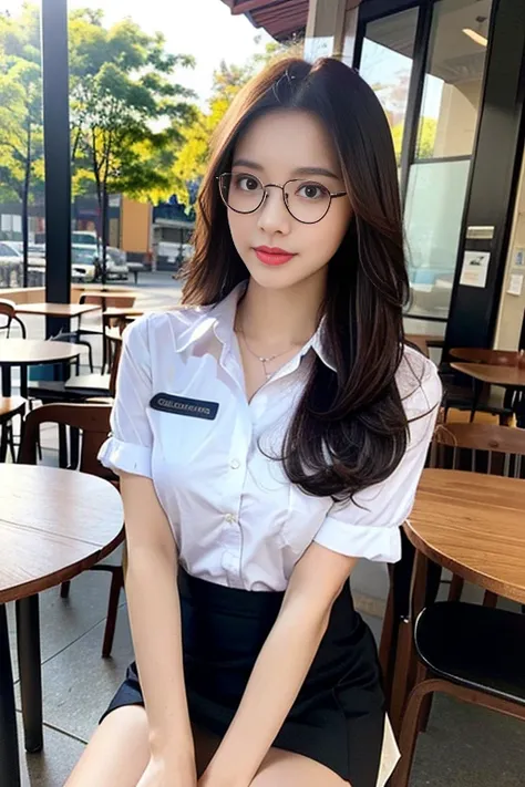 (a gorgeous chinese lady, age 28, a professional lecturer wearing formal office attire, blazers, short-sleeve white shirt with p...