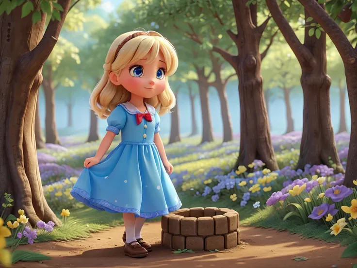 Once upon a time, in the kingdom of wonders , a magical place where everything was possible and imagination had no limits. There lived a beautiful, blue eyed blondes, in a beautiful blue dress with small soft white polka dots, She also wore a beautiful red...