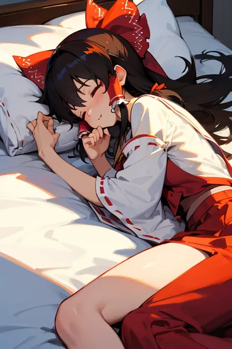 Reimu Hakurei　Asleep in bed