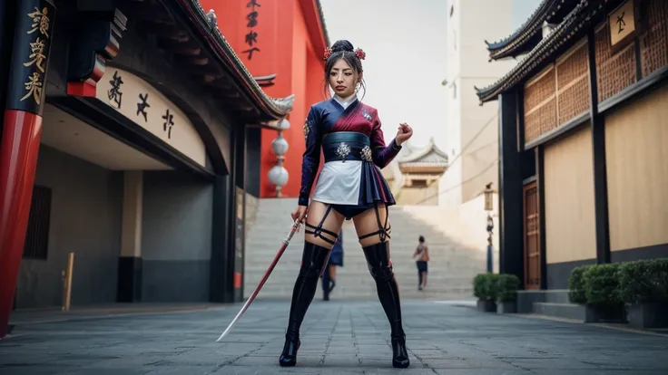 ORIENTAL WARRIOR- GEISHA- SAMURAI SWORD- SEXY- TINY BLACK PANTIES- DETAILED PHOTO- ANGRY FACE- BEAUTIFUL BODY- SHINY TEMPLE- KNEES- COLORFUL HD- SAMURAI- NINJA- BEAUTIFUL- FULL BODY FRAME- DETAILED PHOTO- HD 2.2- FULL OF DETAILS- REAR- BEAUTIFUL FACE- STRA...