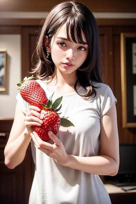 ((Best quality, 8k, Masterpiece :1.3),A Strawberry,