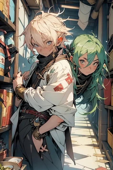 anime boy and girl in mushoku tensei in the bot