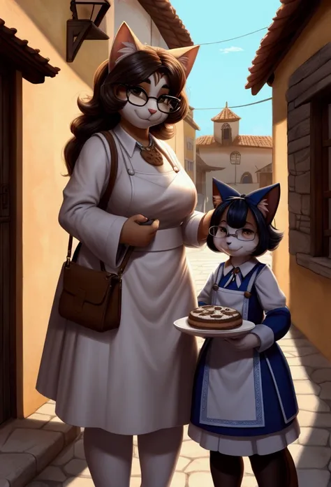 Ceci is a welcoming cat and very knowledgeable that she makes the best cakes and cookies in the town of Figuerra, always giving advice to her friends and she arrived glasses.