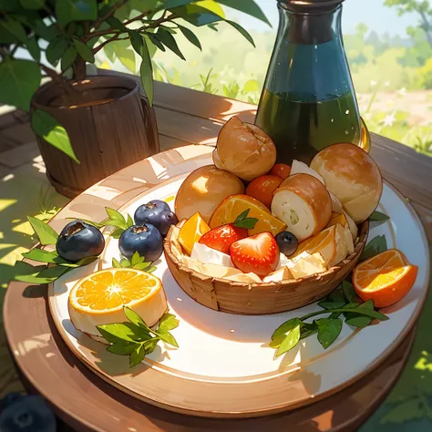 Sure! Here’s a food image prompt:

"A high-resolution photograph of a rustic wooden table set for an outdoor brunch. The table is laden with an array of colorful dishes: a freshly baked quiche with a golden, flaky crust; a vibrant salad with mixed greens, ...