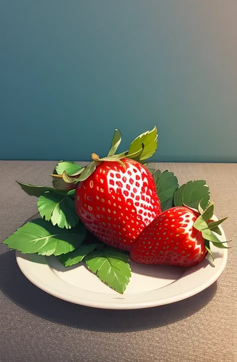 A single strawberry