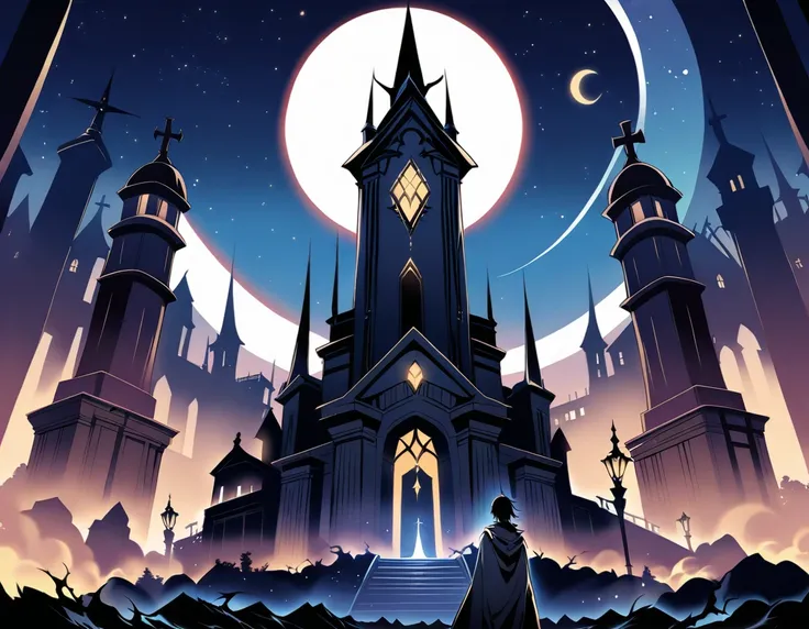 A dark and foreboding night, with a crescent moon hanging low in the sky like a scythe, casts an eerie glow on Miskatonic Universitys ancient stone buildings. The air reeks of decay and forgotten knowledge as Professor Emerson, a bespectacled and erudite m...