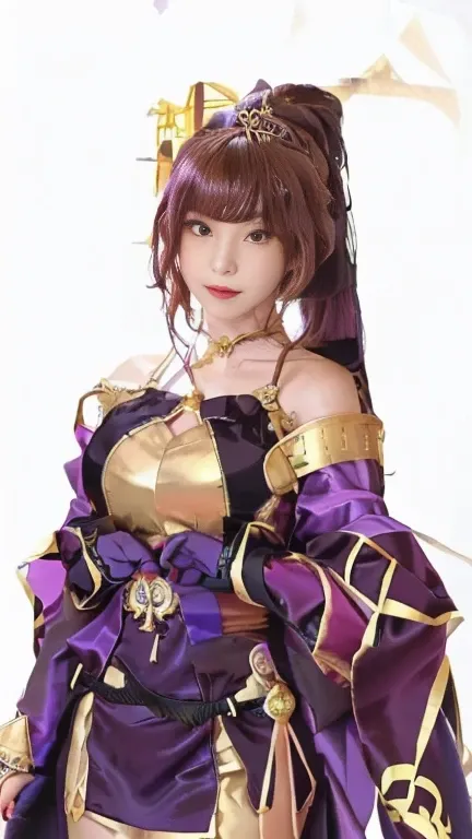 Wearing a purple dress and gold jewelry、Woman Holding a Sword, Ayaka Genshin Impact, portrait Zodiac Knight Girl, Keqing of Genshin Impact, Aqua from Konosuba, Genshin Impact Mid-Range, Anime Goddess, Zodiac Knight Girl, Hestia, Ayaka Games Genshin Impact,...