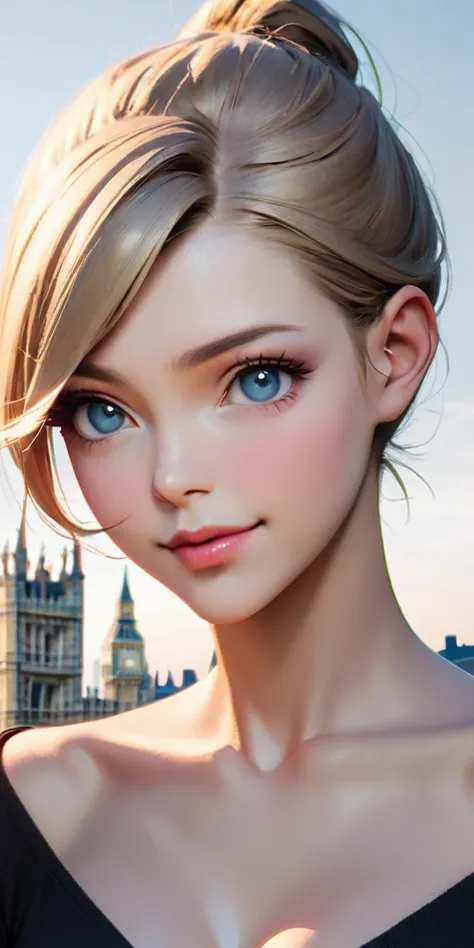 ((Highest quality、masterpiece、anime style、best quality、high resolution、8k、detailed、ultra-detailed:1.3))、Long legs:1.2, Beautiful woman with perfect figure:1.4、(Smiling:1.2), double eyelid、30-year-old female、((((One Woman,beautiful face,Beautiful face、Londo...