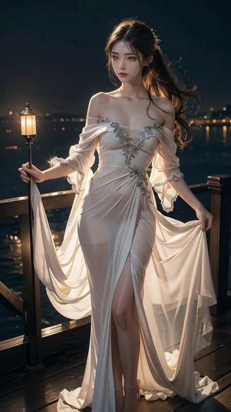 sh33rfl0r4l, long sleeves, ,cheongsam,sleeveless sexy off shoulder, bare shoulders, long dress, see-through, tulle dress, laser,...