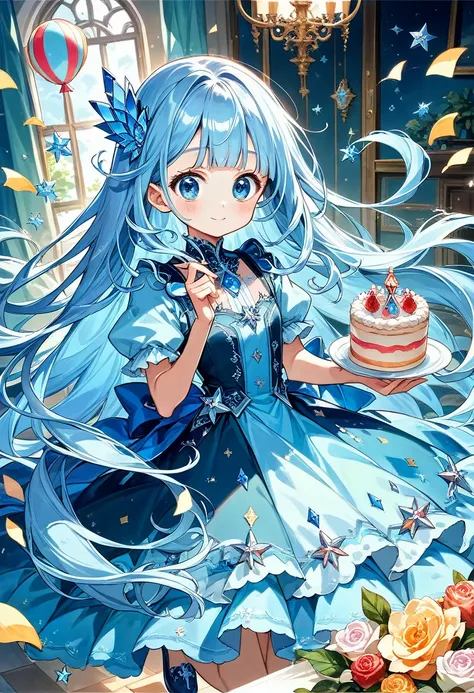 masterpiece, best quality, extremely detailed, (illustration, official art:1.1), 1 girl ,(((( light blue long hair)))), ,(((( light blue long hair)))),light blue hair, , long hair ((blush)) , cute face, big eyes, masterpiece, best quality,(((((a very delic...