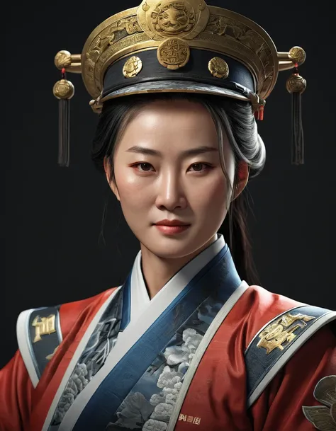 Photorealistic,  8k、Yang Duanhe、Unification of China、woman、Military commander、Shogun