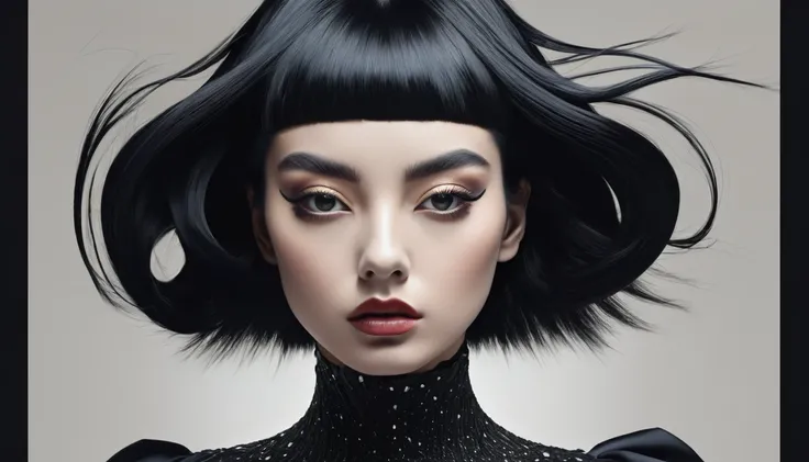 Black Hair, Surrealism, 8k, Super Detail