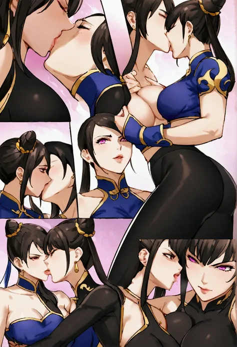 juri han sentada no colo da chun li, fitness com ,dressing May in black pantyhose, sample breasts,,,hair horns,glowing purple eyes,Evil smile,legging preto juri han,labiaa,penetraçao,confrontation,hentai,kissing,kiss,breasts touching
