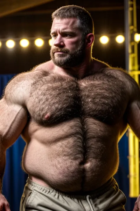 8K HIGH RESOLUTION HDR Very Extremely Realistic Very Detailed High Quality Create a professional studio-style 8K HDR Very Real photograph featuring a middle-aged daddy rugged bodybuilder muscle bears man , burly, very realy detailed hairy, 8K very realisti...