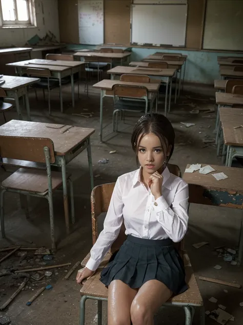 (sony_a1.sel50f12gm.shooting in combination with), (1girl in), solo, amazing face and eyes, serious face, (school uniform, pleat...