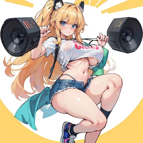 Anime Kawaii sexy Perfect Slim sensual body large breast and huge thighs, An intricate and highly detailed illustration of anime (Young girl) living woman, very sensual, with funk girl clothes, Brazilian, Rio de Janeiro, dancing funk, rolling, big-ass, leg...