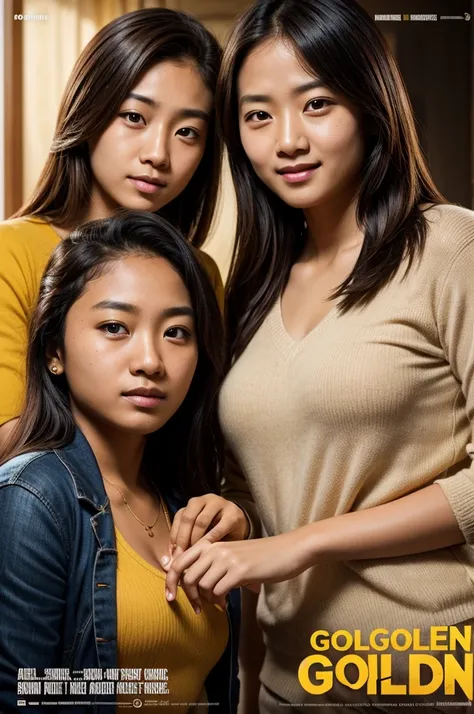 Golden Ambition movie poster with two college make and female students 