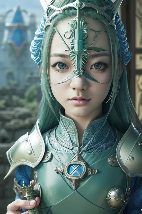 a 20 years old japanese girl,(dragonquest sage:1.5),(Excalibur:1.75),beautiful detailed eyes,beautiful detailed lips,extremely detailed face and eyes,long eyelashes,fantasy,medieval,magic,medieval castle,landscape,art,digital painting,cinematic lighting,vi...