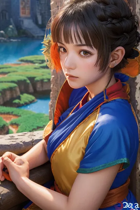 a 20 years old japanese girl,(dragonquest sage,(dq3:1.5)),healing Magician,beautiful detailed eyes,beautiful detailed lips,extremely detailed face and eyes,long eyelashes,fantasy,medieval,magic,medieval castle,landscape,art,digital painting,cinematic light...