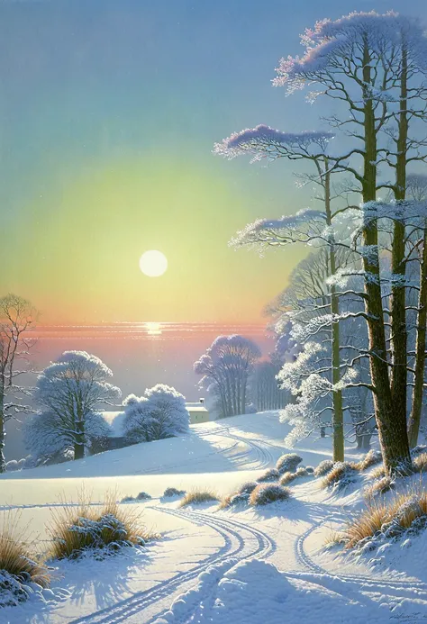 winter & summer, 8k, hyper detailed, art deco, steven outram