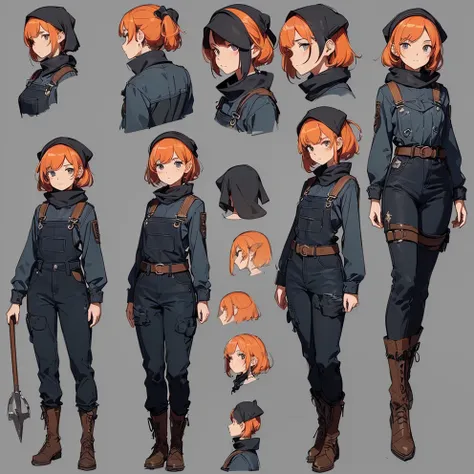 ((Masterpiece, Highest quality, Accurate, UHD)), 
((character design sheet: 1.2), (Line Art), (Detailed character sheet), (anime studio style)),
((Simple background), (sketch art:1.2)),
((multiple view:1.2), (full body:1.2), (detailed face), (3 different a...