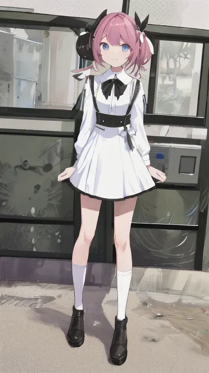 tatibana hinano,alone,One girl,white blouse shirt,Black mini skirt