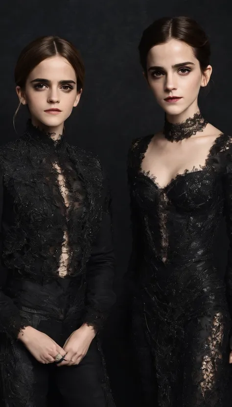 ((Emma Watson & Emmy Rossum)) 
(Sexy Slave), in dark cave