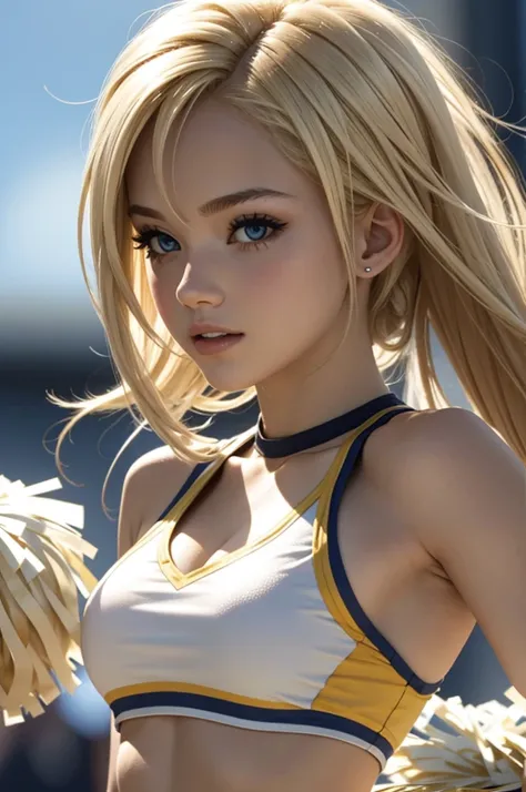 a blonde cheerleader